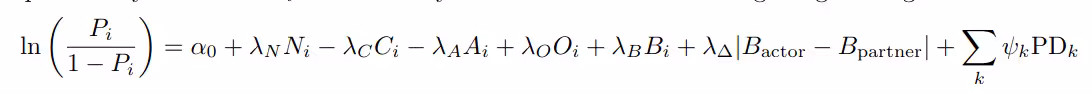 Marital Dissolution Equation